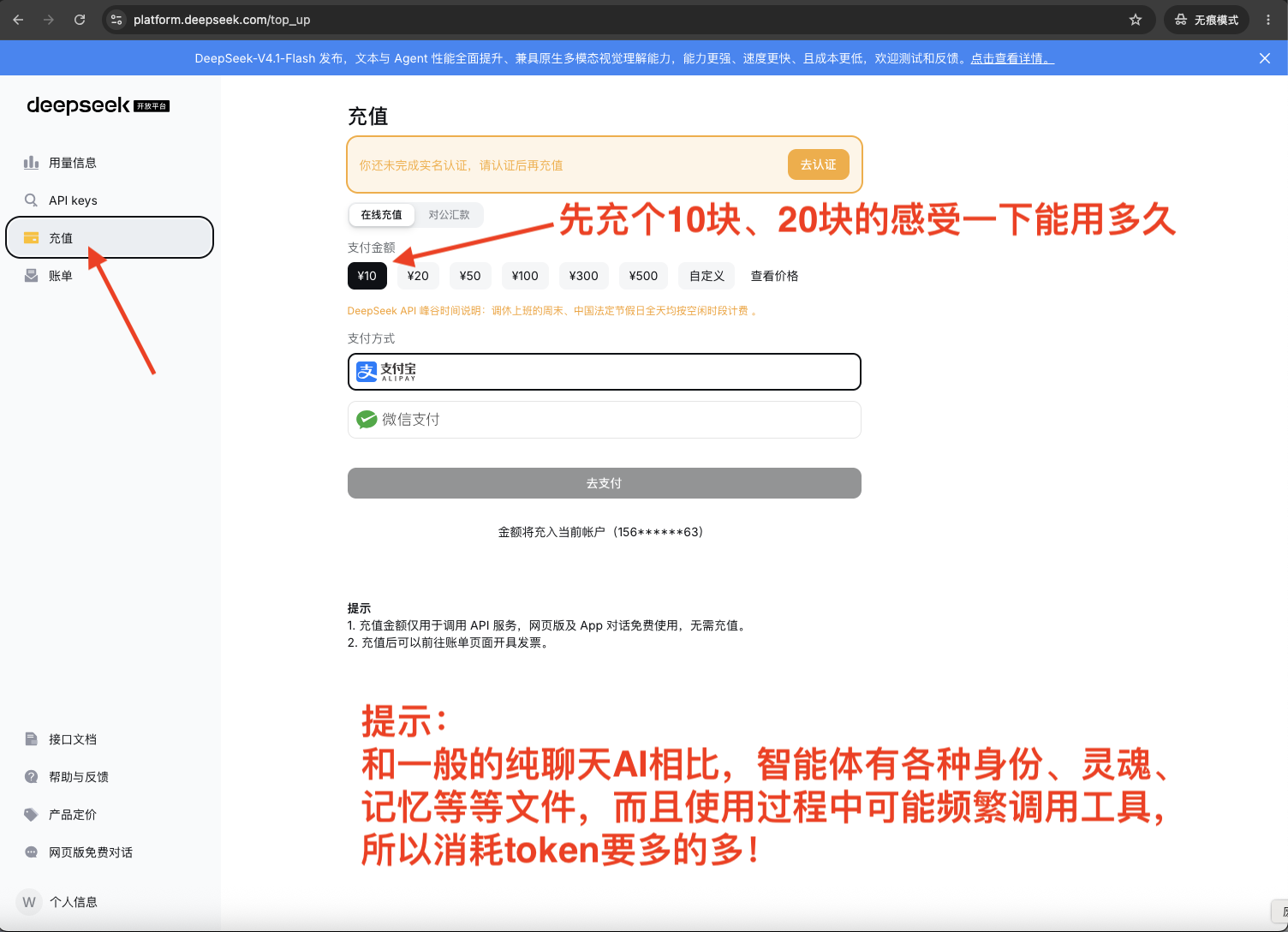 solve-api-deepseek-api-top-up 充值 小额
